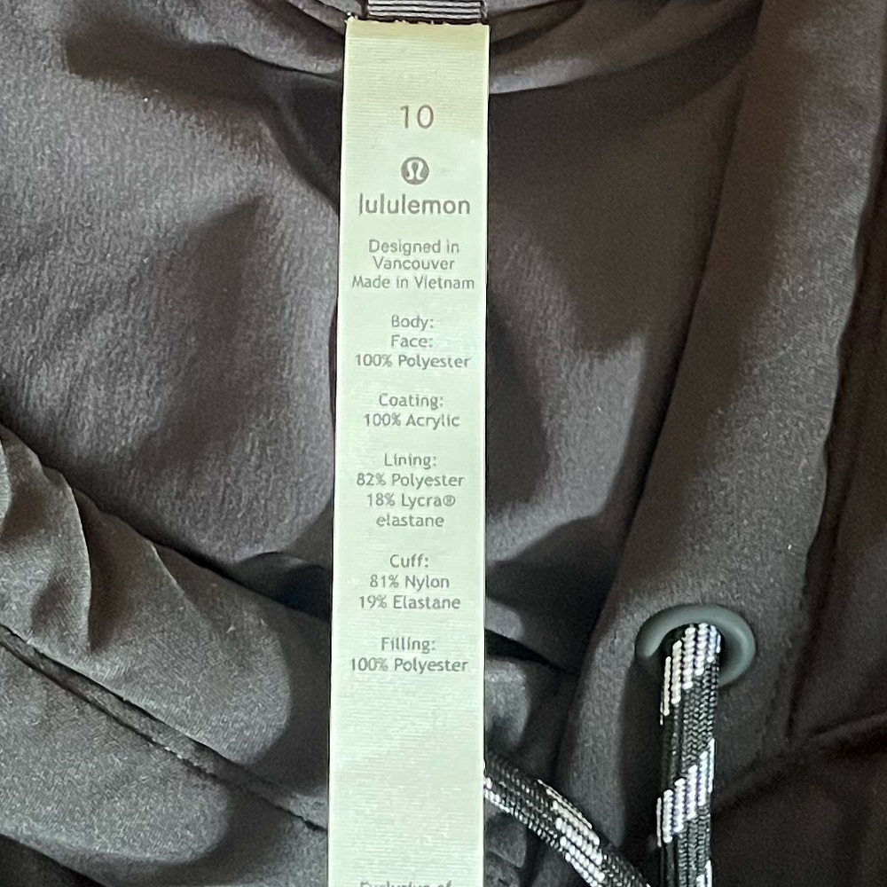 {Lululemon} Dynamic Movement Hoodie Pullover in Black - Womens 10 - Picture 10 of 11